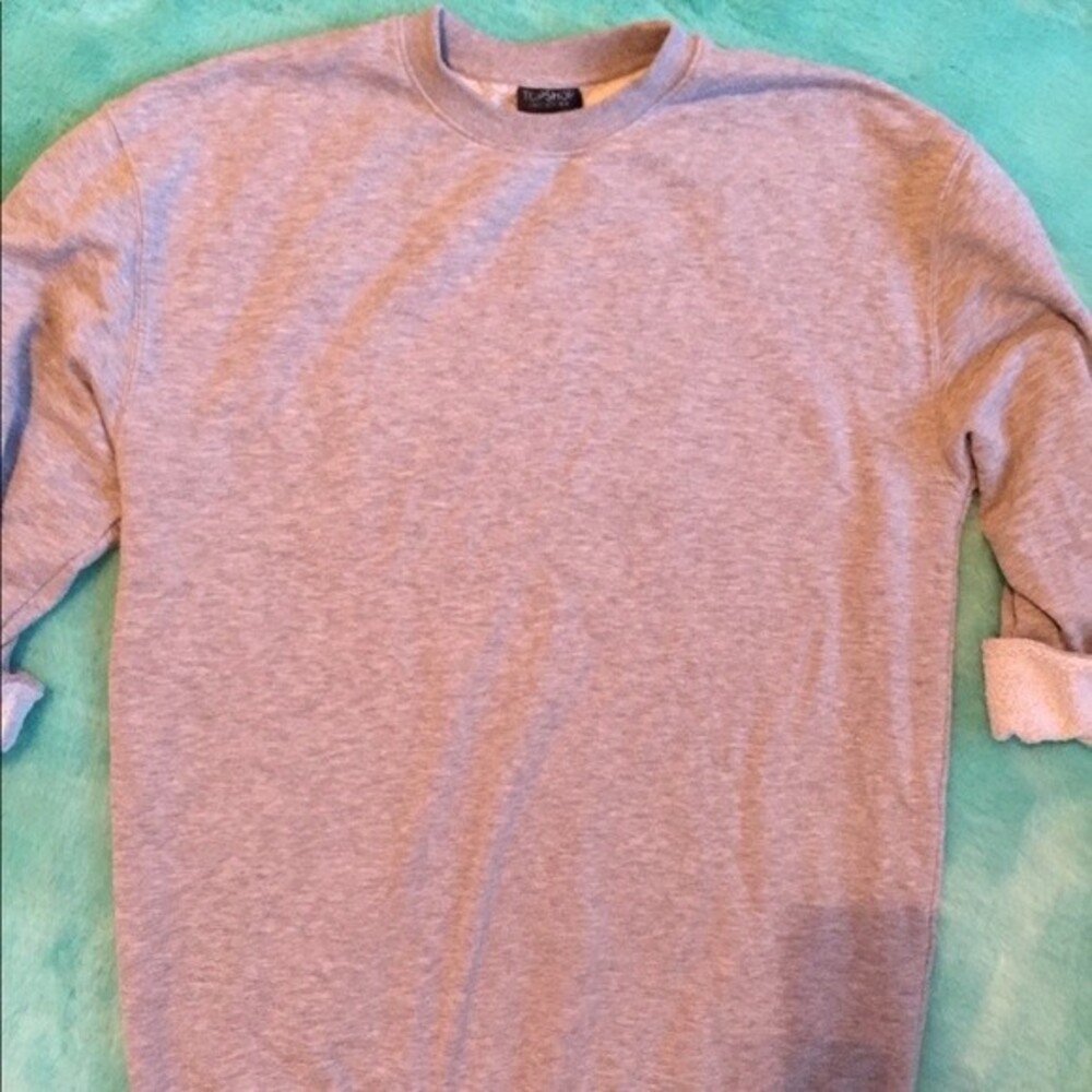 TopShop sweat shirt dress. Perfect for fall grey small